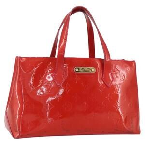 LOUIS VUITTON Monogram Vernis Wilshire PM Hand Bag Rose Pop M93643 Auth ka1388